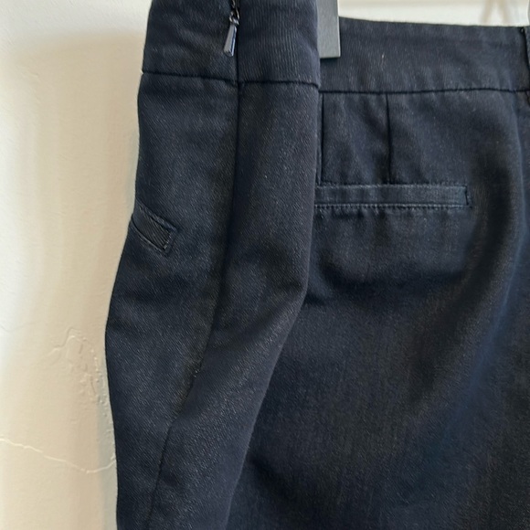Talbots Dark Denim Capris With Lace-up Detail at Ankle Size; Side Zip, 14 Petite - Picture 5 of 10